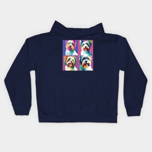 Biewer Terrier Pop Art - Dog Lover Gifts Kids Hoodie